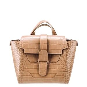 Senreve Mini Maestra Dragon Latte Gold Embossed Leather Backpack Or Shou…